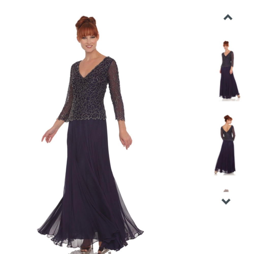 Jkara Gown, Formal Dress Size 14W, NWT Violet/Blue